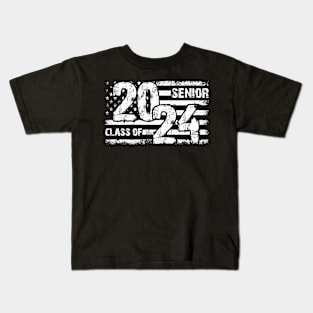 Senior Class Of 2024 USA Flag Kids T-Shirt